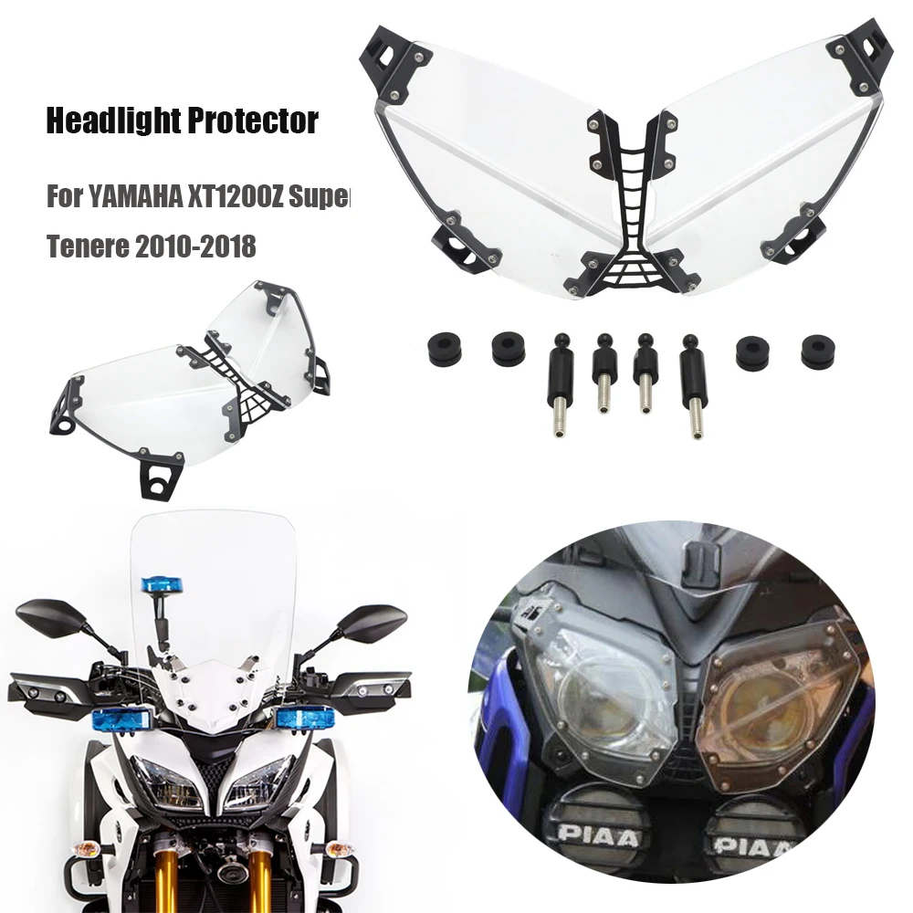 

Motorcycle Headlight Clear Headlight Cover Protector for YAMAHA Super Tenere XT 1200 Z XT1200 XT1200Z 2010-2018