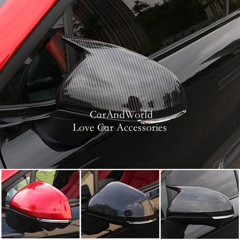 Корпус из АБС-углеродного волокна дверь зеркало заднего вида рамка Обложка брови