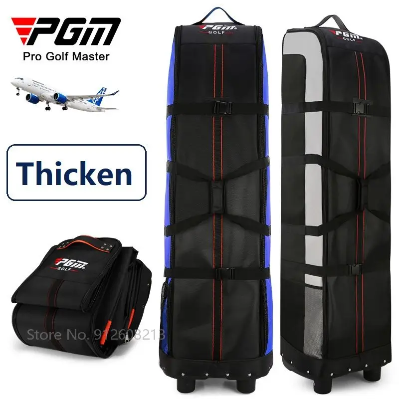PGM Foldable Golf Aviation Bag High Capacity Golf Air Carrier Bag with Wheel Multifunctional Thicken Golfer Club Travel Cover