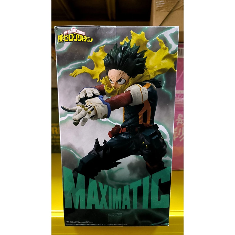 Фото Оригинальные фигурки Bandai Banpresto My Hero Academia Maximatic Midoriya Izuku, аниме-фигурки, модели, украшения, игрушки для мальчиков, подарок, 21 см №1