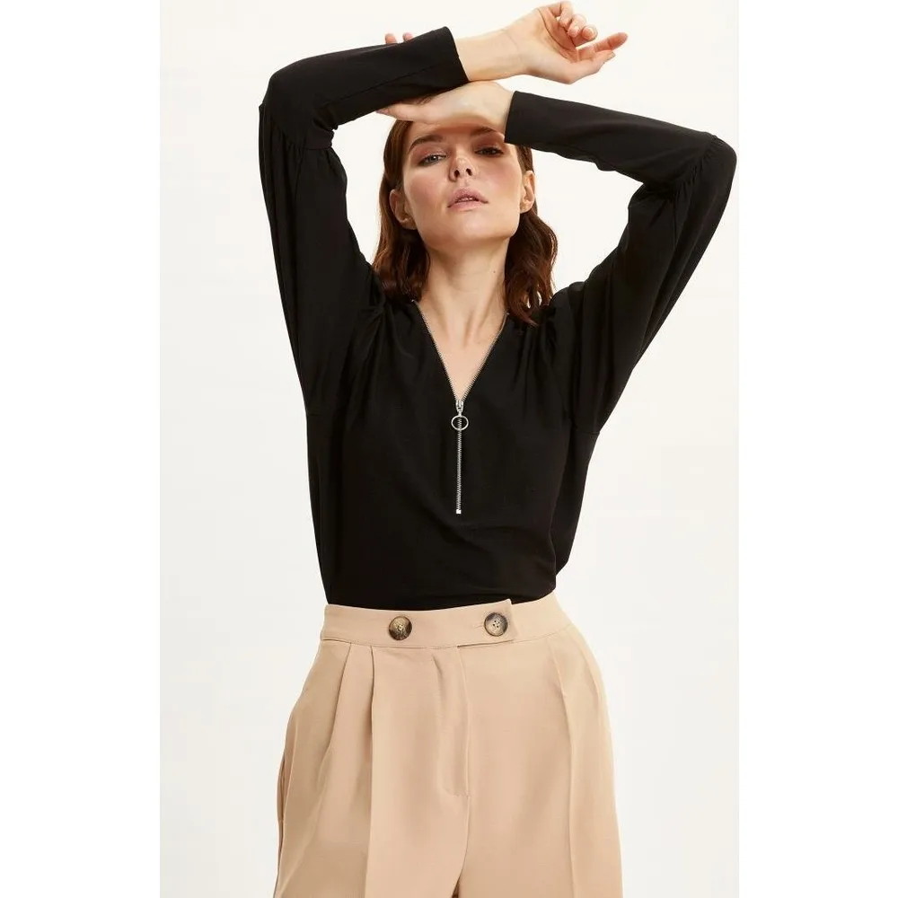 

Zipper Long-Sleeve T-Shirt N5395Az20Sp T Shirt Y2K Top Nostalgic Summer Women T-Shirt Anime Bluz