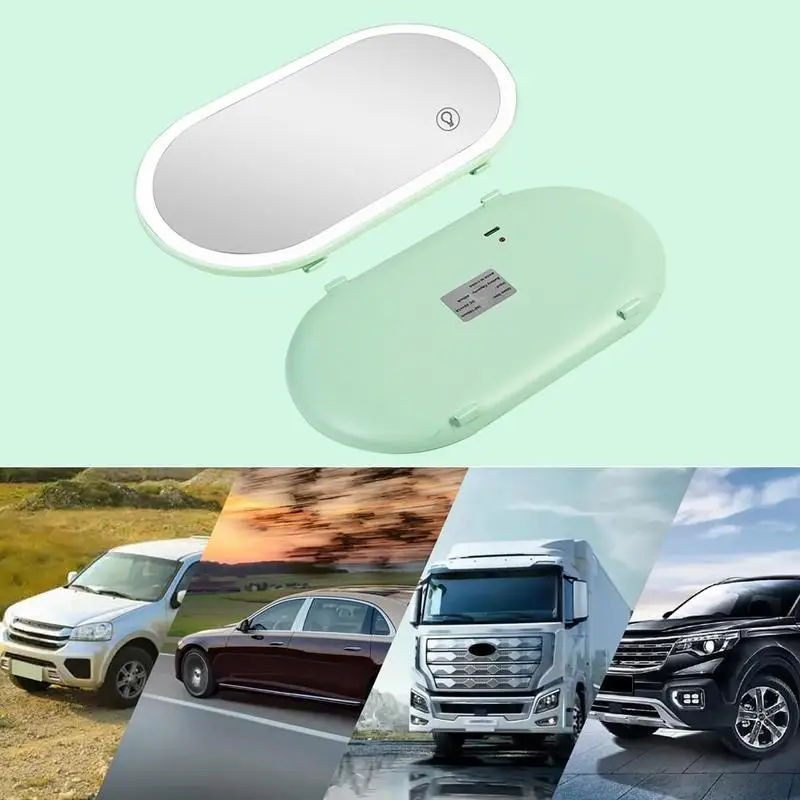 Автомобильное зеркало с солнцезащитным козырьком косметическое для макияжа