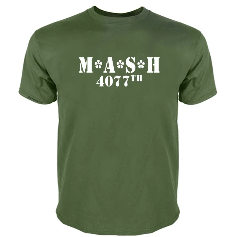 Мужская футболка MASH 4077 с потертым логотипом модная в летнем стиле