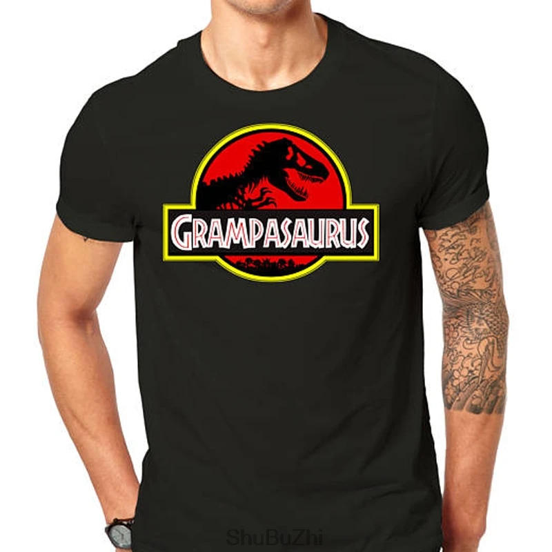 

Grampysaurus Men's Black T-Shirt All Sizes summer black tshirt cotton top tees for male unisex brand tops