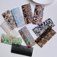 wide large tooth pocket hair comb cellulose acetate detangling hairbrush tortoise shell anti static hairdressing tools hair comb