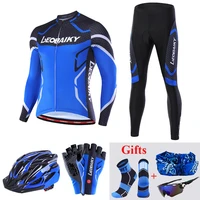 cycling set men bicycle clothing mtb road bike wear long sleeve gel padded breathable quick dry sports equipment complete kits