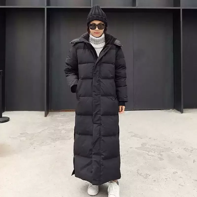 New2022 parka Super long jacket female knee winter  jacket woman with thick black coat in winter