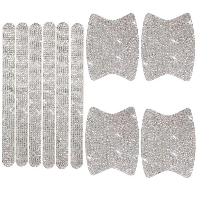 

Шикарная наклейка на дверь автомобиля, зеркальная Обложка, Защитная Наклейка на ручку автомобиля, аксессуары для внешнего использования для девочек, автомобильный декор, автомобильные наклейки