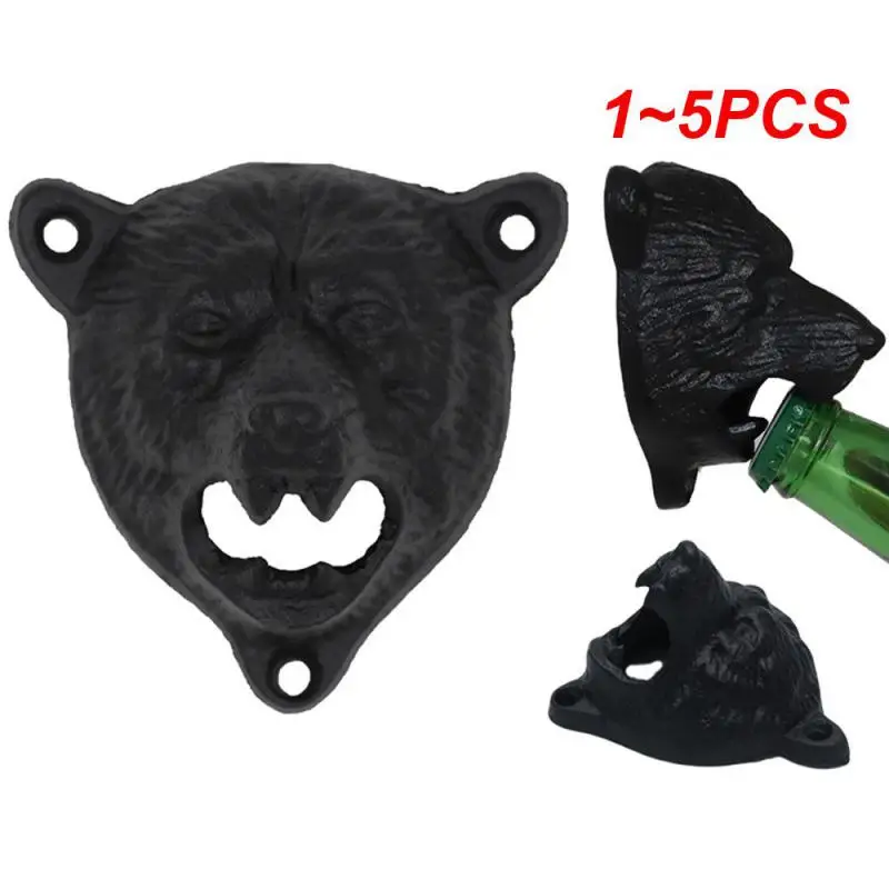 

1 ~ 5 шт. черная чугунная открывалка для пива, настенное крепление, открывалка для пива, открывалка