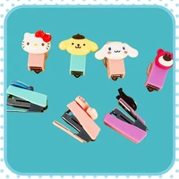 sanrioed staplers kawaii anime my melody kuromi hello kitty cute student stationery office supplies book sewer stitcher binding