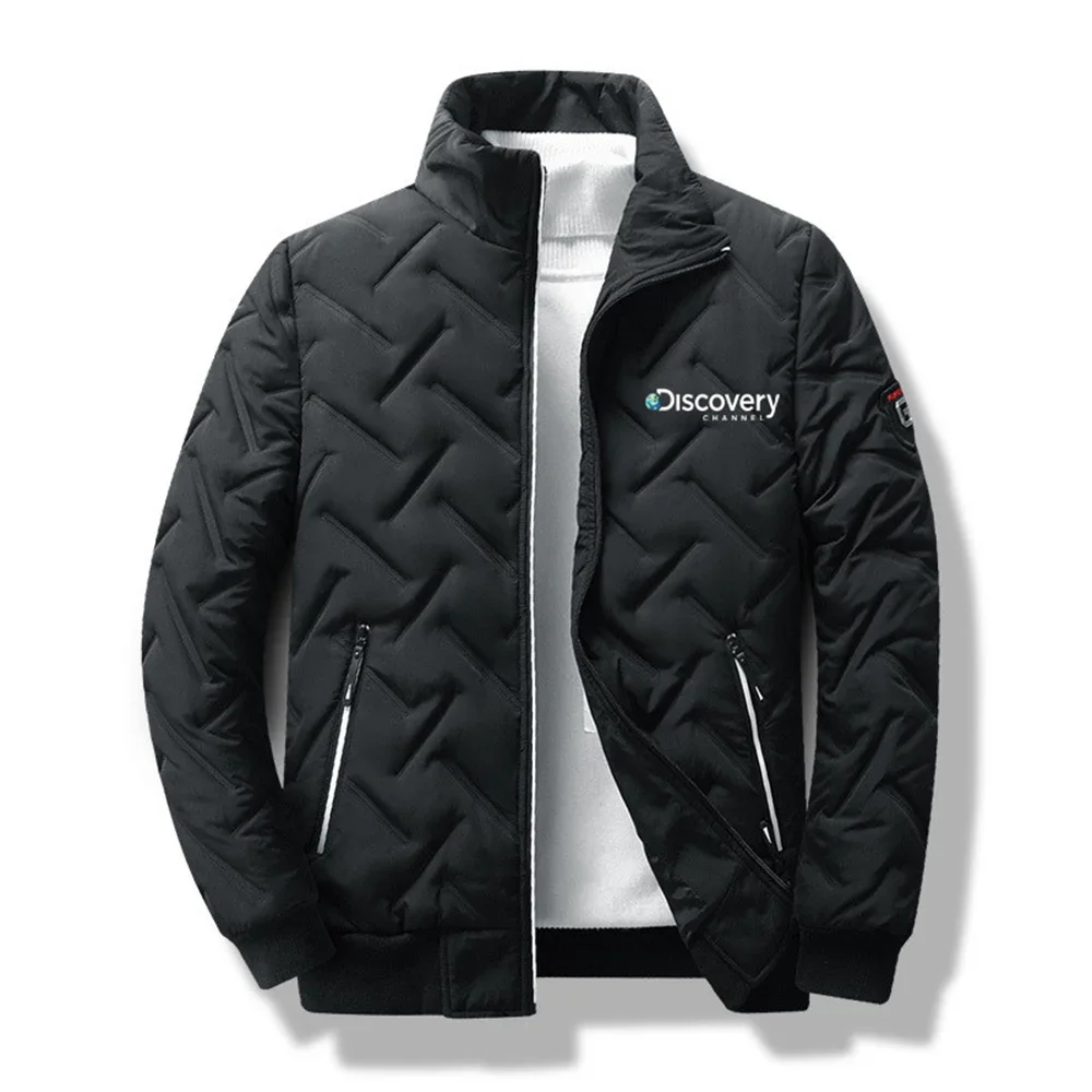 

Мужской пуховик на молнии, теплая Повседневная куртка в Корейском стиле с воротником-стойкой, осень/зима 2023