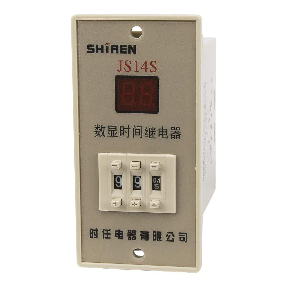JS14S-2 DC 12V on-delay DPDT time relay JS14S series 12VDC delay timer 9 s 99s 99min 0 1 s-99h