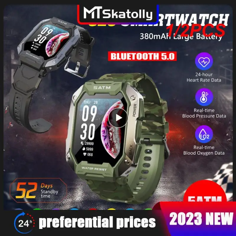 

1/2 шт., мужские водонепроницаемые умные часы для занятий спортом