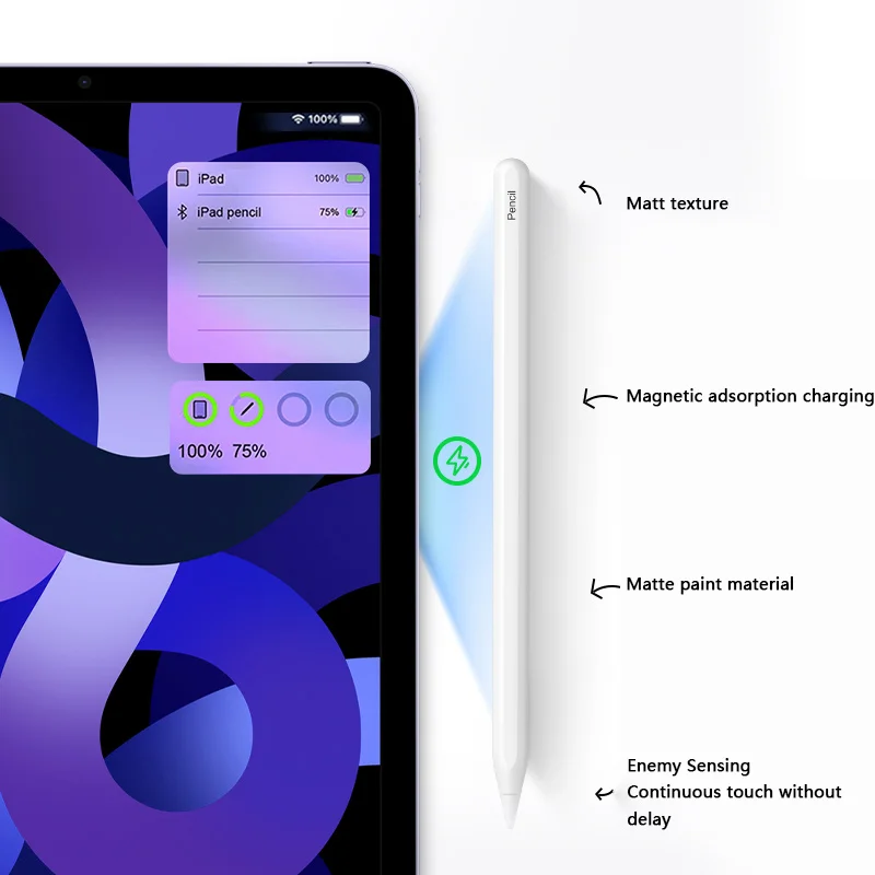 Магнитный стилус для беспроводной зарядки Ручка Apple Pencil 2 1 iPad карандаш с откидной
