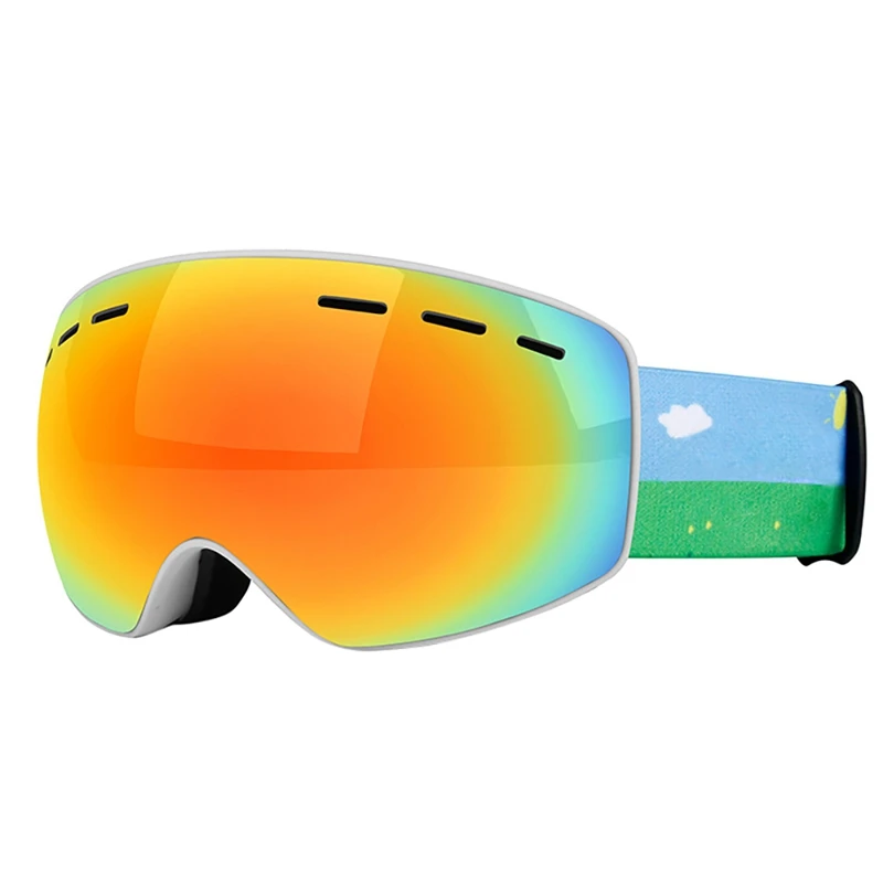 

Kids Ski Goggles Skiing Snowboard Windproof Goggles Antiuv Anti-Fog Kids Snow Snowboard Goggles For Boy Girl And Youth