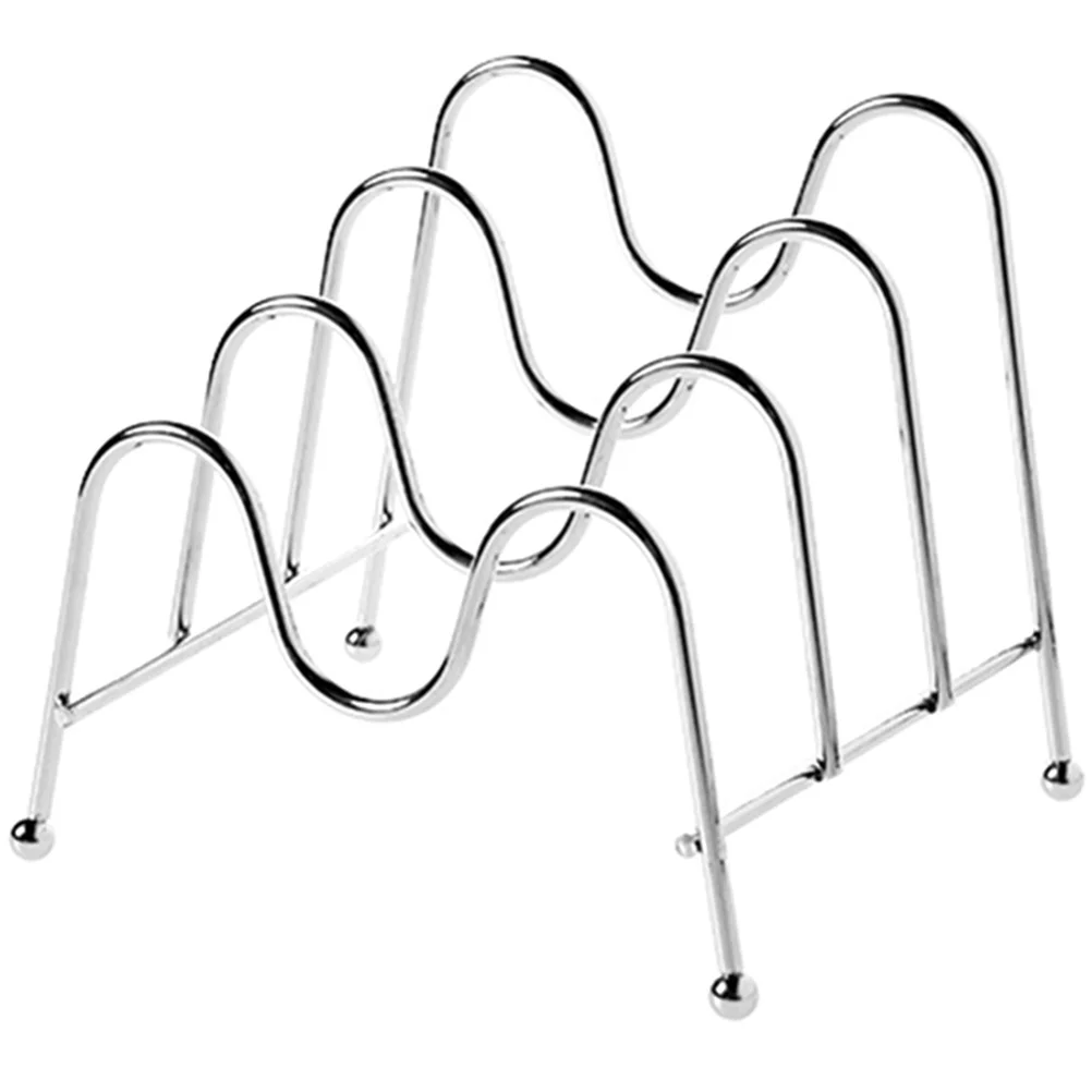 

Lid Pot Rack Organizer Pan Holder Board Cutting Storage Pots Kitchen Cover Drying Lids Stand Cabinet Holders Dish Countertop