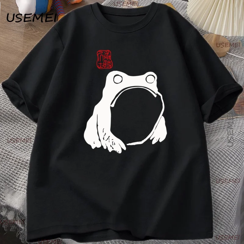 Фото Японская футболка с лягушкой Matsumoto Hoji Toad, мужская футболка с коротким рукавом Y2k, мужская одежда, повседневная футболка высокого качества №2