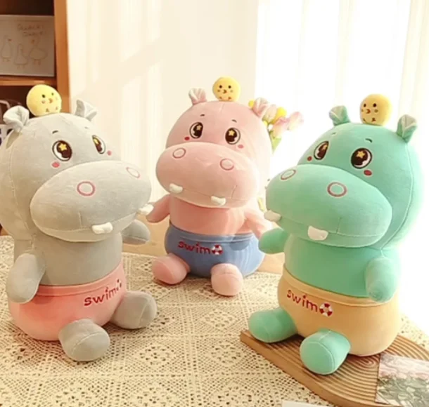 25/35/45/60CM Плюшевые куклы-бегемотики для малышей, мягкие хлопковые игрушки для дома, подарок на День рождения.