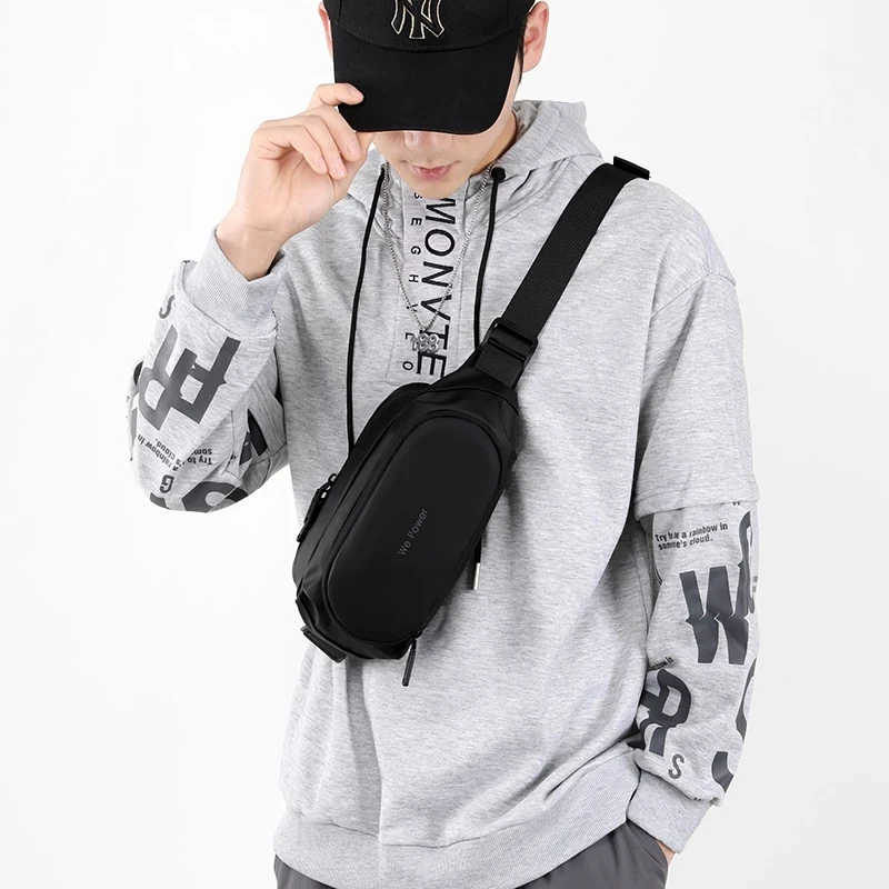 Nylon Men Waist Belt Bag Sling Rucksack Chest Bag Satchel Travel Military Waterproof Cross Body Messenger Bum Hip Fanny Pack