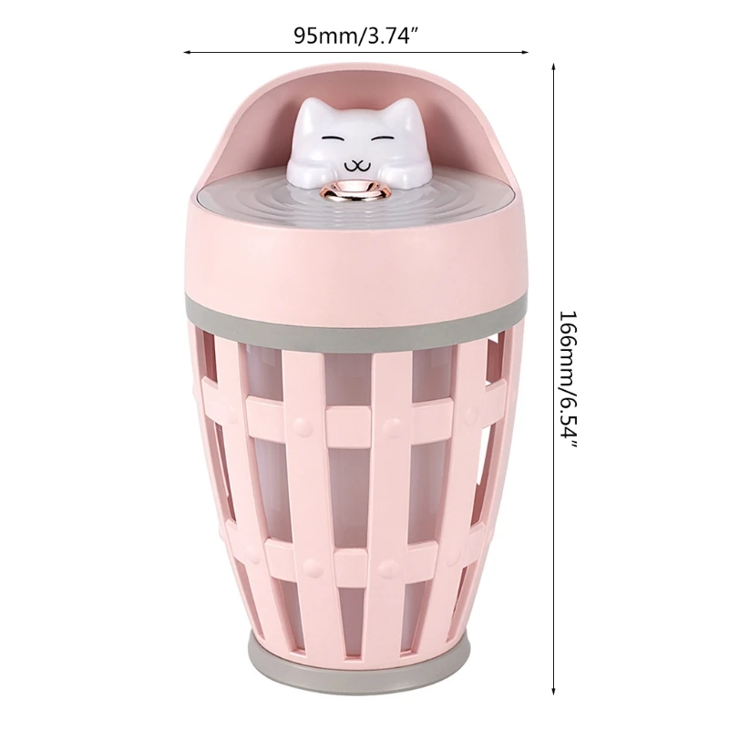 

Portable 260ml Electric Air Humidifier Aroma Oil Diffuser USB Cool Mist Sprayer with Colorful Night Light for Home Drop Shipping