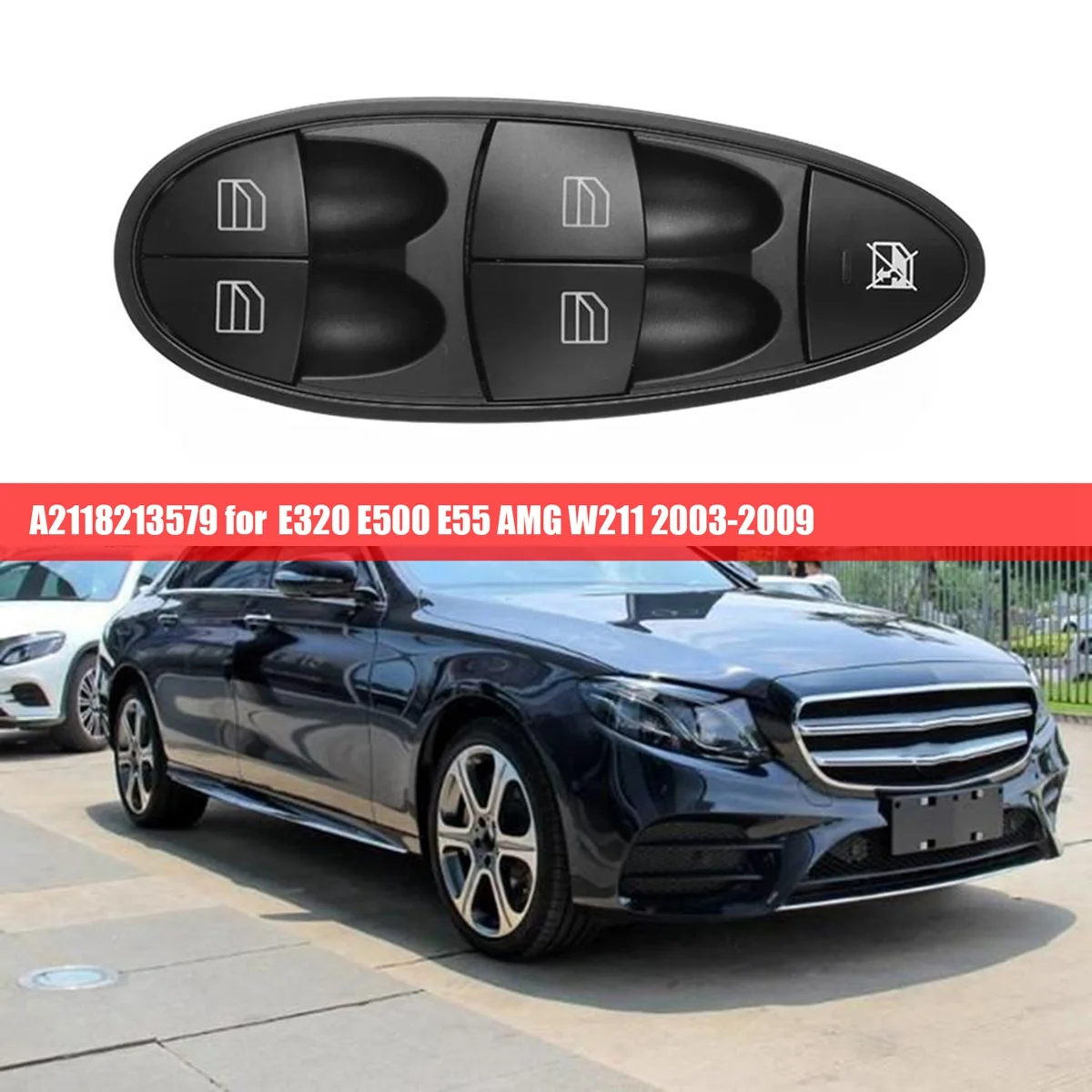 Автомобильный переключатель A2118213579 для главного стеклоподъемника Mercedes-Benz E320 E500