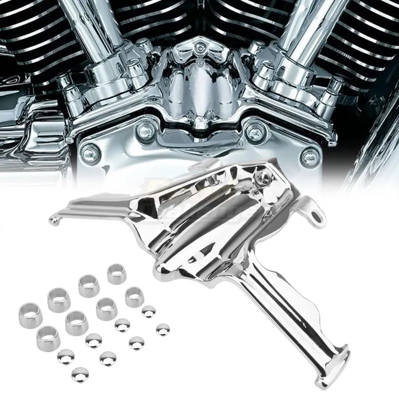 Chrome Tappet / Lifter Block Accent Cover For Harley Twin Cam Street Glide Road King 00-17 Model