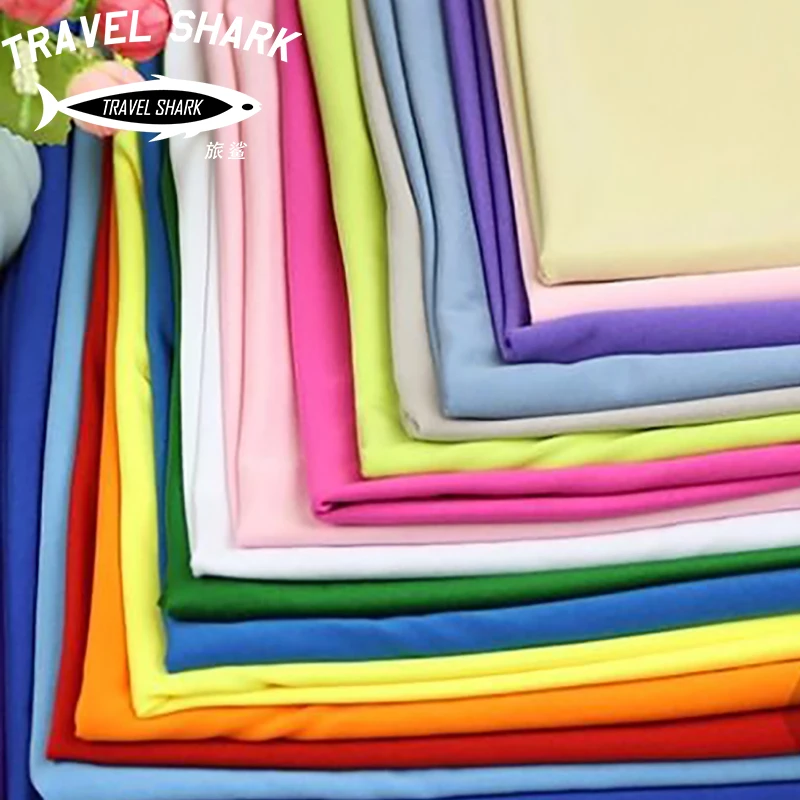 Четырехсторонняя тянущаяся ткань для путешествий Акула молочный шелк мягкая и