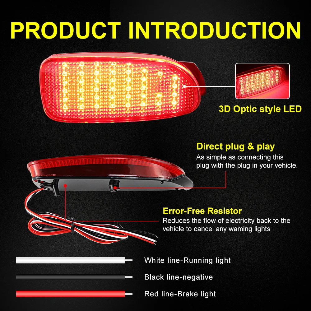 2 шт. Автомобильные светодиодные фонари-отражатели для Toyota Estima