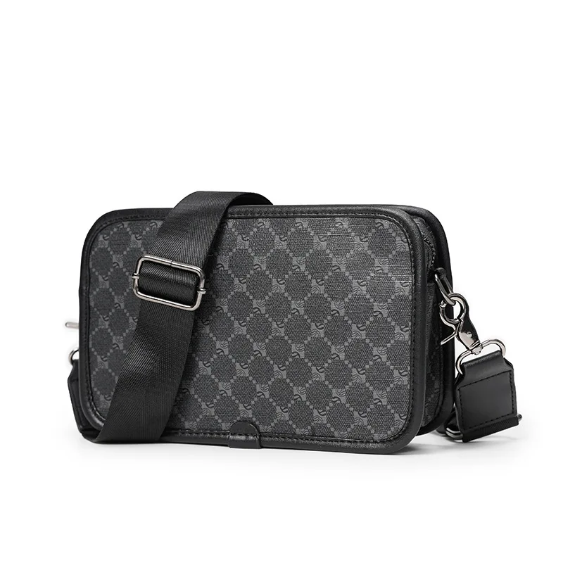 Fashion Floral Printed Men's Crossbody Bags Square Shoulder Bag Men Women Small Crossbdoy Bag Box Shape Sling Bag Handbag Purse
