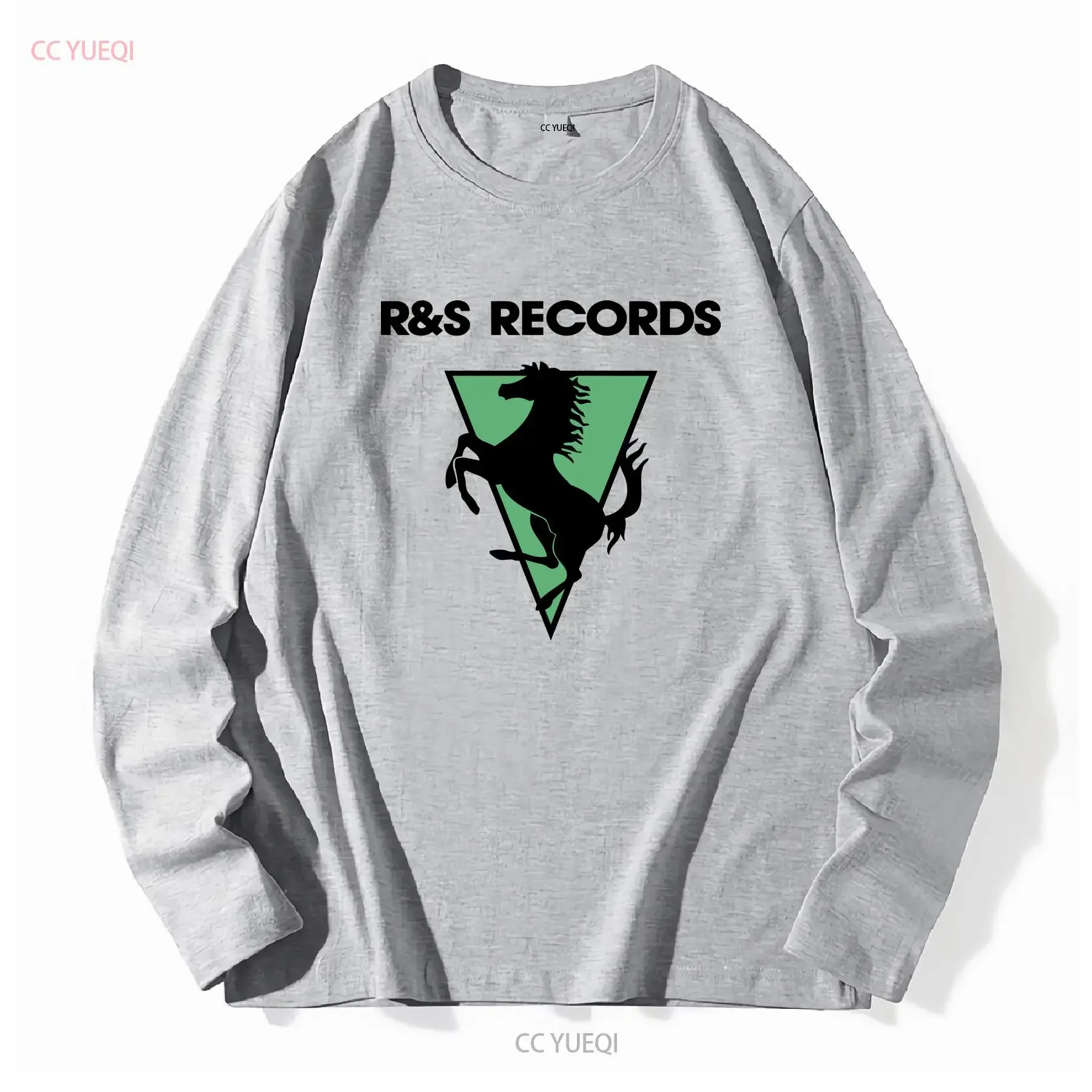 Фото Футболка R S Records, винтажная футболка с длинными или короткими рукавами для дома, винтажная стильная дышащая мужская мода унисекс №4