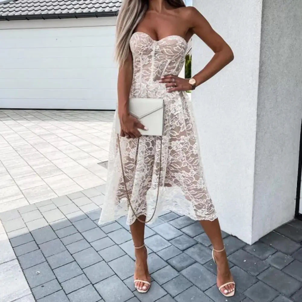 

Свадебное платье, вечернее платье с открытой спиной, прозрачное Сетчатое платье с кружевом, женская одежда