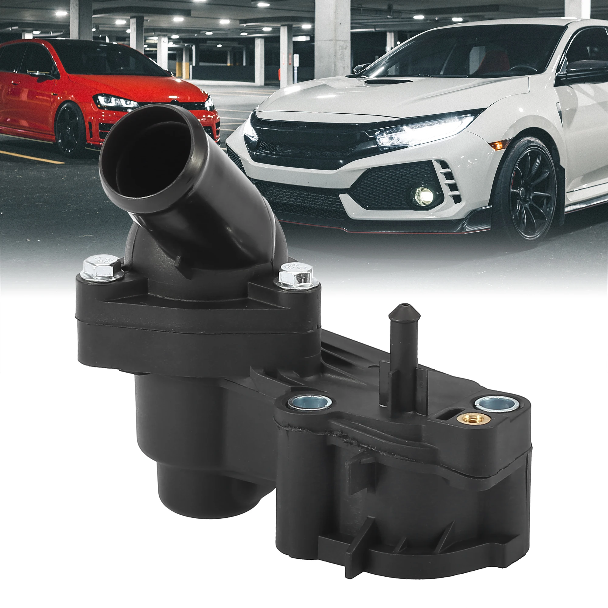 

X Autohaux Car Engine Thermostat Housing Assembly 2s4q-9k478-Ad 1198060 2s4q-8594-Ab For Ford Focus Fiesta Auto Accessories