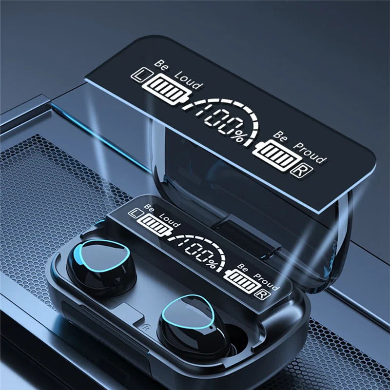 Беспроводная гарнитура Tws Bluetooth V5.1 со светодиодным дисплеем стерео