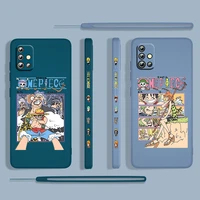 one piece japanese cartoon for samsung galaxy a73 a53 a33 a52 a32 a22 a71 a51 a21s a03s a50 4g 5g liquid left rope phone case