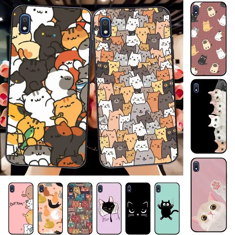 TOPLBPCS Cat Cute Kitten Catling Phone Case for Samsung A51 01 50 71 21S 70 31 40 30 10 20 S E 11 91 A7 A8 2018