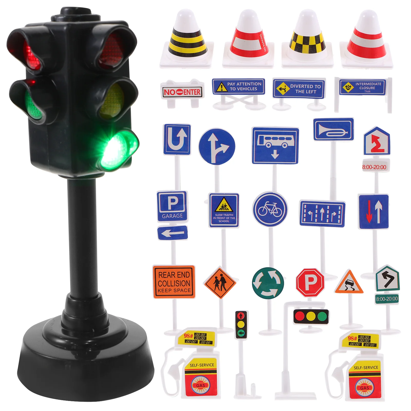 

Traffic Light Road Sign Toy Street Little Critters Toys The Roadblock Plastic Kids Child