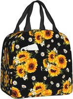 sunflowers lunch bag insulated reusable lunch box thermal tote bag container cooler bag for women men travel picnic work beach