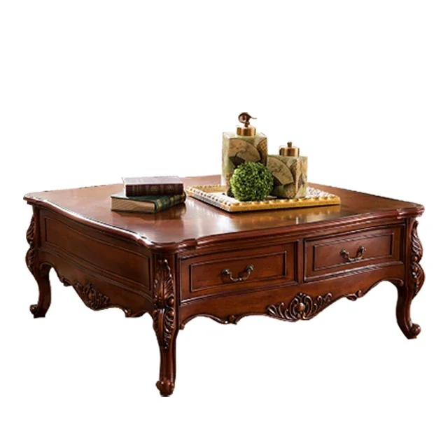 Американская классическая мебель для гостиной роскошный журнальный столик с