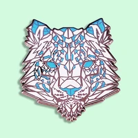 roaring tiger brooch enamel winter ice art badge fantasy animal pin clothing icons accessory gift