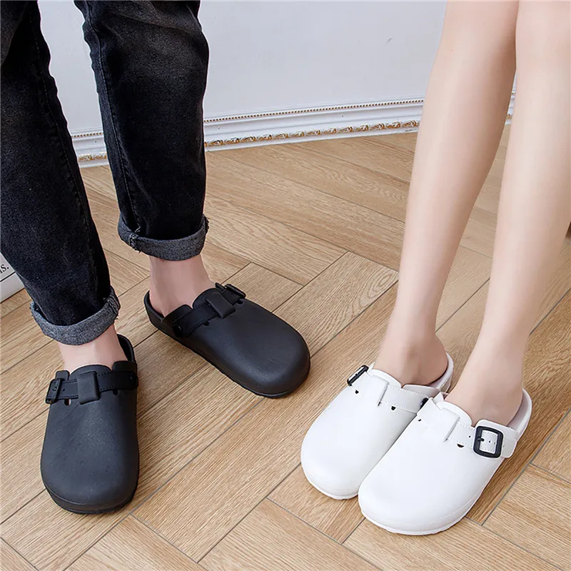 Summer Waterproof Slippers Home Sandals Women Closed Toe Soft Flip Flops Ladies Men Couple Indoor Classic Nursing Clogs Sandals