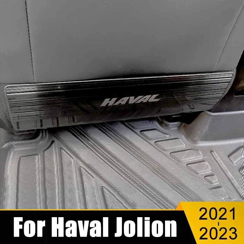 

Stainless Car Seat Back Armrest Box Protect Cover Children Baby Kick-Proof Mat Pads Accessories For Haval Jolion 2021 2022 2023