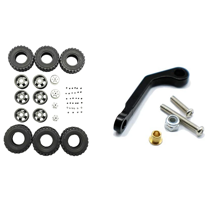 

Double Tire Metal Wheel KIT For Wpl B14 B24 Q62 Q63 & For WPL B1 B14 B24 C14 C24 B16 B26 B36 Q60 Metal Servo Pull Rod