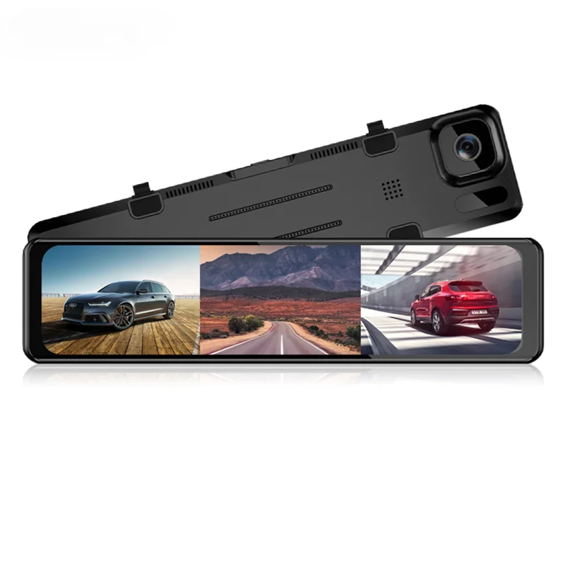 4K+1080 передняя и задняя 12-дюймовая зеркальная видеорегистратор автомобильная с