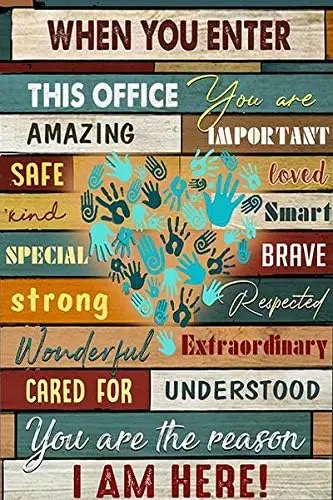 Socl Worker When You Enter Ths Offce re mzng Metl Tn Sgn Retro Cottge Grden Resturnt Frm Coffee Shopng Center Office Wll D