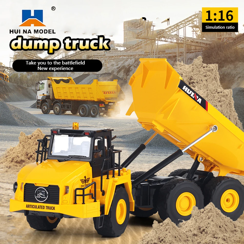

Huina 1553 1:16 Rc Truck Dumper Cars Trucks Remote Control Car 9Ch Electric Excavator Vehicle Tractor Model Toys for Boy Gift