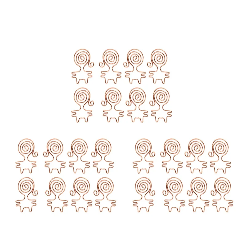 

Rose Gold 24Pcs/Box Kawaii Cat Paper Clips Bookmark Planner Tools Scrapbooking Tools Binder Paper Clip