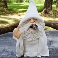 funny smoking dwarf garden sculpture ornaments scornful wizard gnome statue indoor outdoor figurine gift 2021 home yard decor