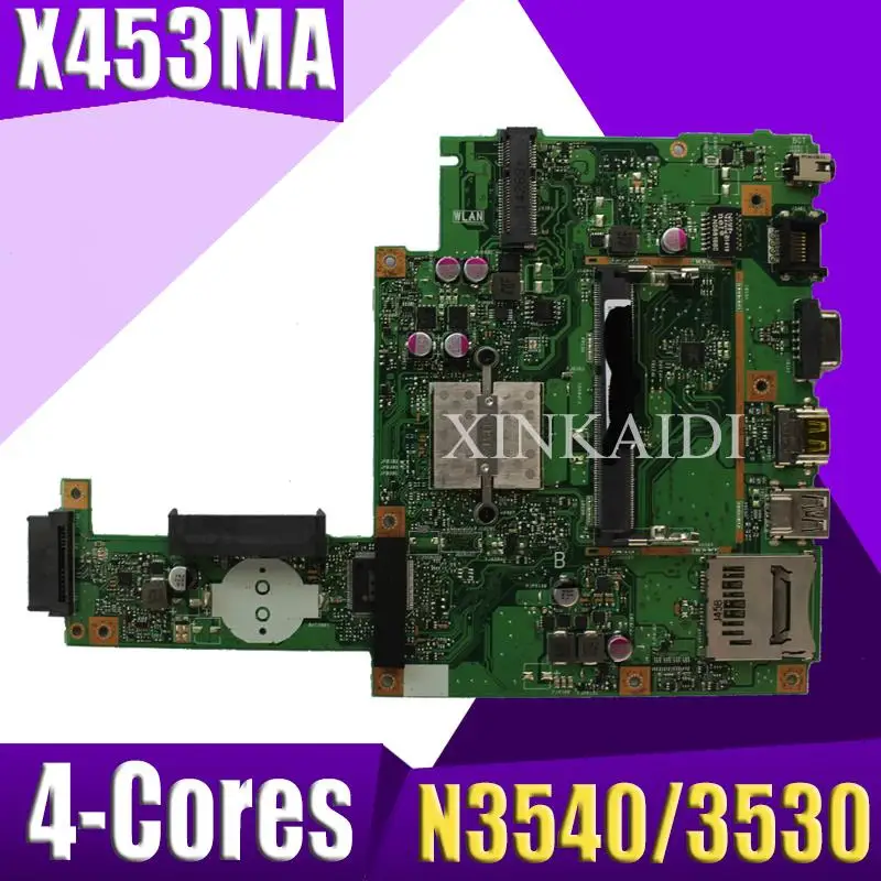 

XinKaidi для ASUS X453MA X403M F453M материнская плата для ноутбука X453MA N3540/3530 CPU 4-ядерная материнская плата тест хорошо