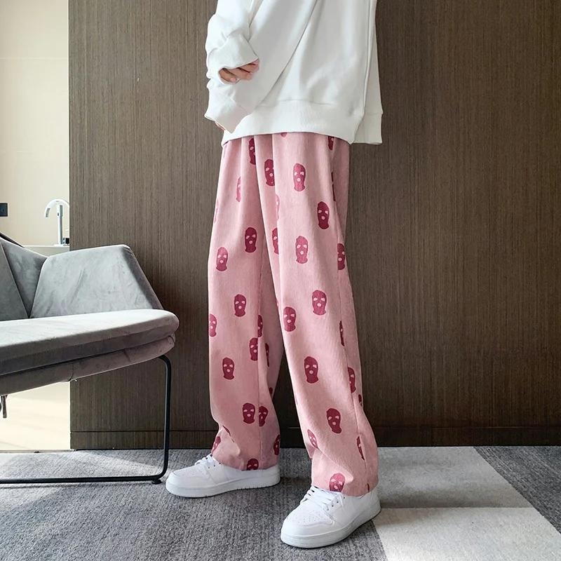 

Corduroy Harem Pants Drawstring Casual Men Baggy Pants Hip Hop Straight Sweatpants Men/Woman Loose Trousers Streetwear
