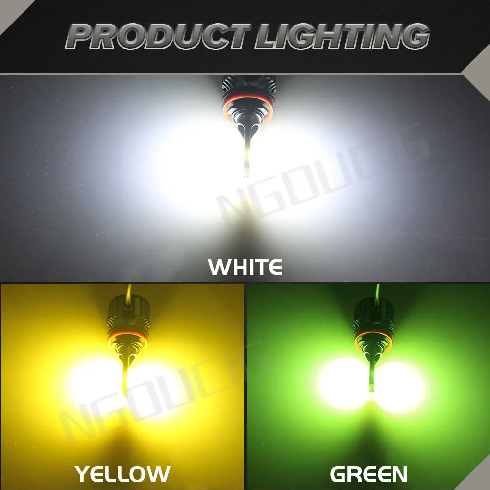 NGOUCIG 2 шт. H3 H8 H11 Светодиодные противотуманные фары 881 H1 H4 9003 HB2 H7 H27 880 9005 9006 HB3 HB4 H16